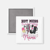Hot Mess Altijd Benadrukt Biljart Mama Moeder's D Magneet (Voorkant / Achterkant)