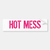 HOT MESS BUMPERSTICKER (Voorkant)