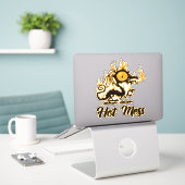 Hot Mess Crisy Dragon Sticker (Laptop op bureau)