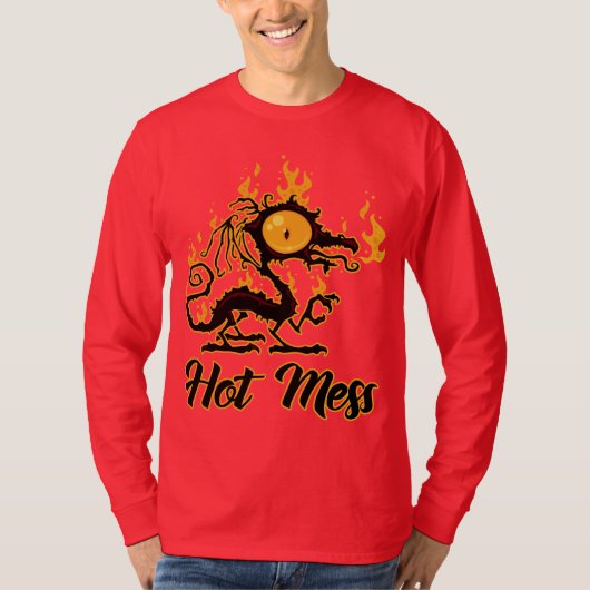 Hot Mess Crisy Dragon T-shirt (Voorkant)