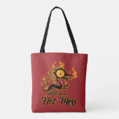 Hot Mess Crisy Dragon Tote Bag (Achterkant)