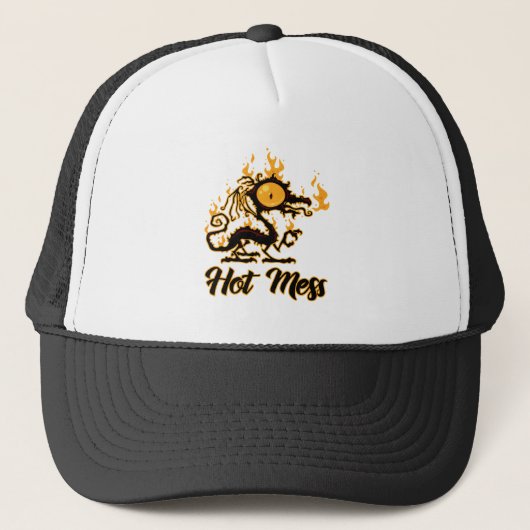 Hot Mess Crisy Dragon Trucker Pet (Voorkant)