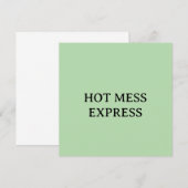 HOT MESS EXPRESS BEDANKKAART (Voorkant / Achterkant)