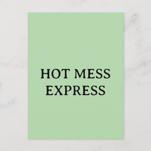 HOT MESS EXPRESS BRIEFKAART (Voorkant)