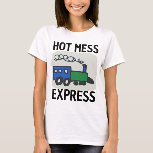 HOT MESS EXPRESS GRAPPIGE DAMES T-SHIRT (Voorkant)