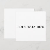 HOT MESS EXPRESS KAART (Voorkant / Achterkant)