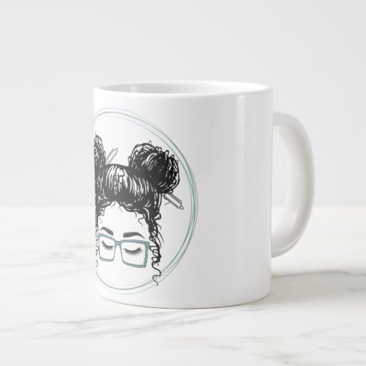 Hot Mess Express Logo Grote Koffiekop (Voorkant rechts)