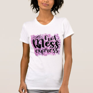 Hot Mess Express roze luipaard Shirt