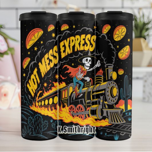 Hot Mess Express Skeleton Train Thermosbeker
