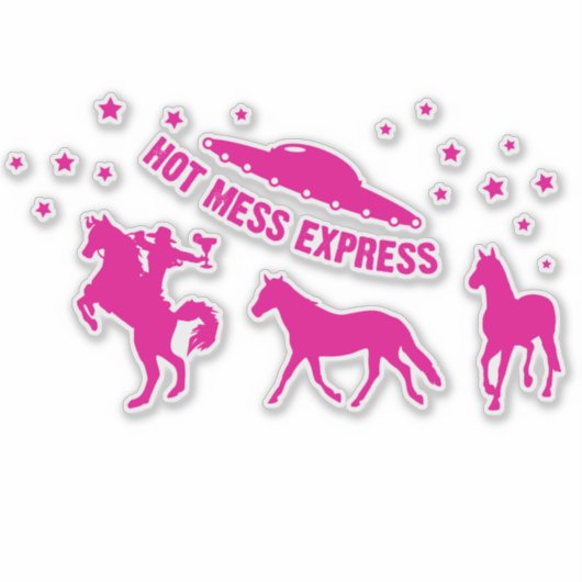Hot Mess Express vinyl Sticker (Voorkant)