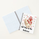 Hot Mess in the Henhouse Valentine Chicken Grid Notitieboek (Binnen)