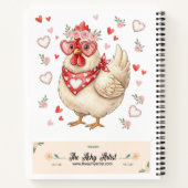 Hot Mess in the Henhouse Valentine Chicken Grid Notitieboek (Achterkant)