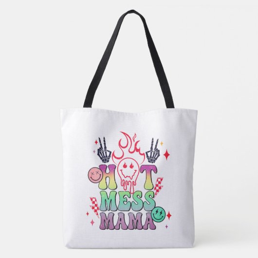 Hot Mess mama Tote Bag (Achterkant)