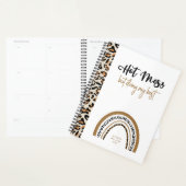 Hot Mess Quote Animal Leopard Print Rainbow Planner (Display)