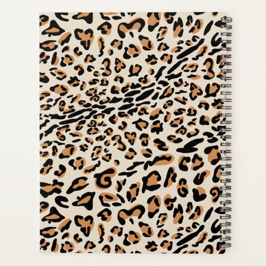 Hot Mess Quote Girly Leopard Print Rainbow Planner (Achterkant)