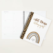 Hot Mess Quote-leopard afdrukken regenboog Planner (Display)