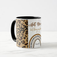 Hot Mess Quote Leopard Print Rainbow aangepast