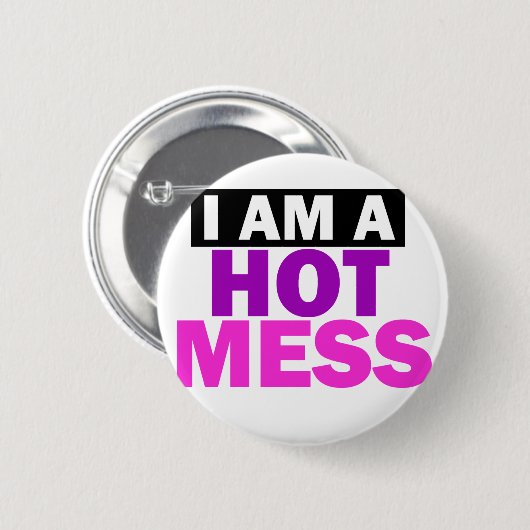 HOT MESS RONDE BUTTON 5,7 CM (Voorkant /achterkant)