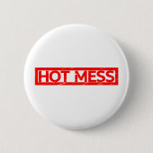 Hot Mess Stamp Ronde Button 5,7 Cm (Voorkant)