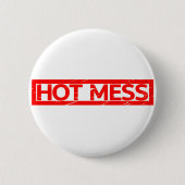Hot Mess Stamp Ronde Button 5,7 Cm (Voorkant)