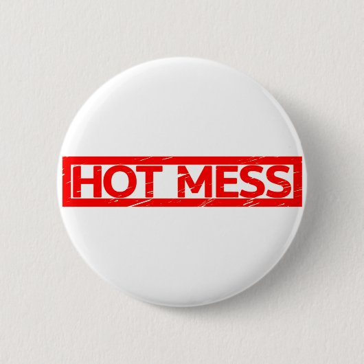 Hot Mess Stamp Ronde Button 5,7 Cm (Voorkant)