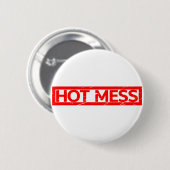 Hot Mess Stamp Ronde Button 5,7 Cm (Voorkant /achterkant)