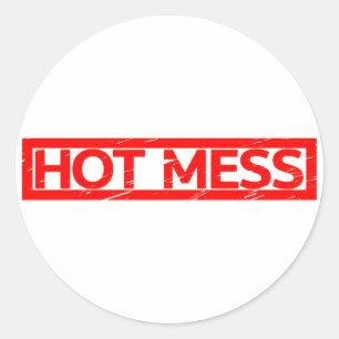 Hot Mess Stamp Ronde Sticker