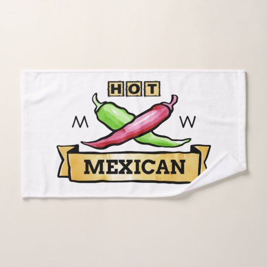 Hot Mexicaans monogram en handdoek voor kleurenhan (Handdoek)