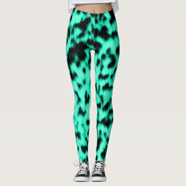 Hot Mint Cheetah Rave Liefde Leggings