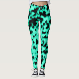 Hot Mint Cheetah Rave Liefde Leggings