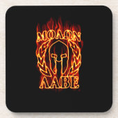 Hot Molon Labe Warrior Mask Laurels on Fire Drankjes Onderzetter (Voorkant)