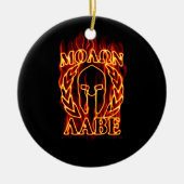 Hot Molon Labe Warrior Mask Laurels on Fire Keramisch Ornament (Voorkant)