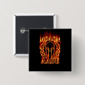 Hot Molon Labe Warrior Mask Laurels on Fire Vierkante Button 5,1 Cm (Voorkant /achterkant)