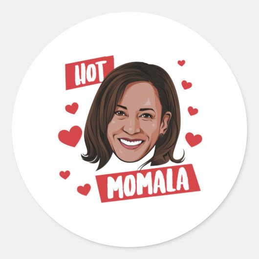 HOT MOMALA RONDE STICKER (Voorkant)