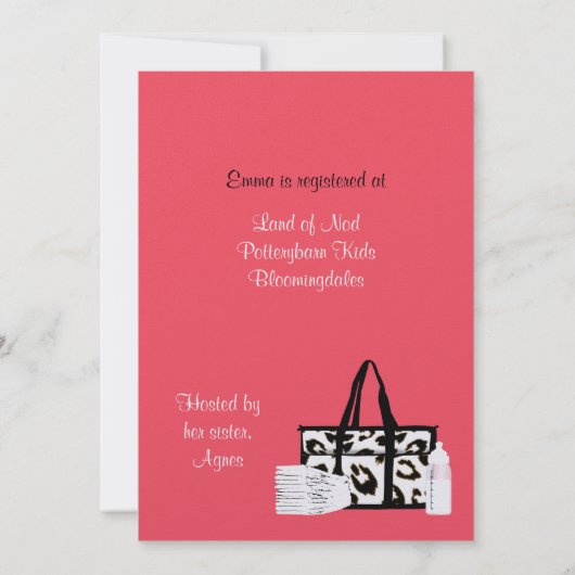 Hot Momma! baby shower Uitnodiging (Achterkant)