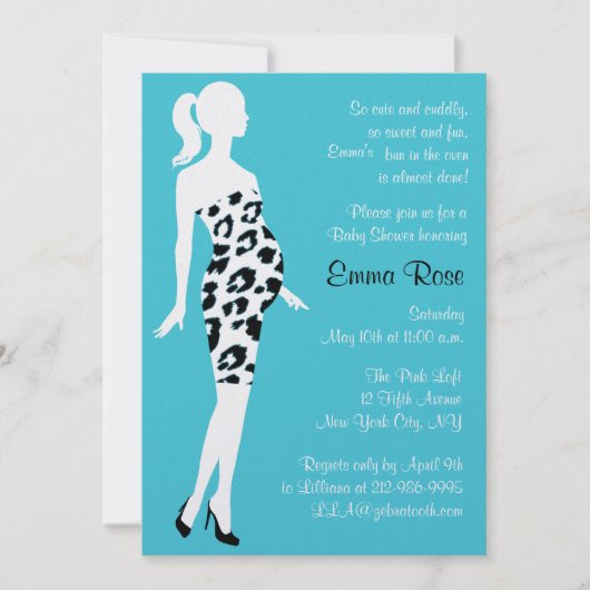 Hot Momma! baby shower Uitnodiging (Voorkant)