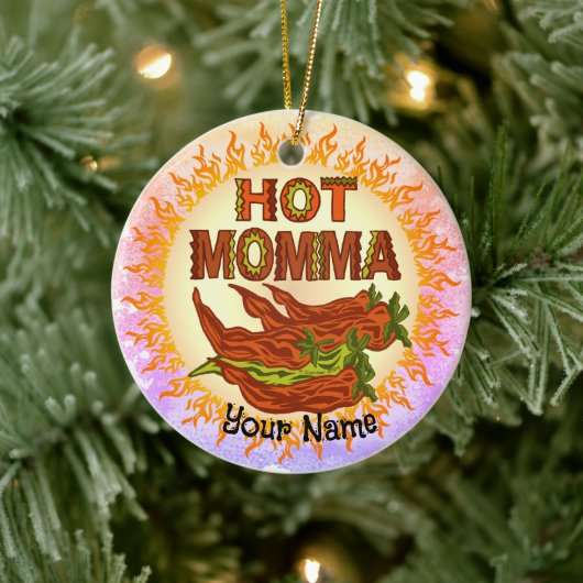 Hot Momma Keramisch Ornament (Boom)