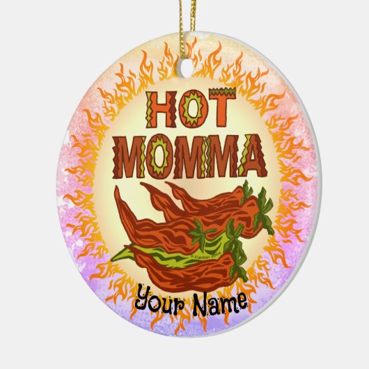 Hot Momma Keramisch Ornament (Links)