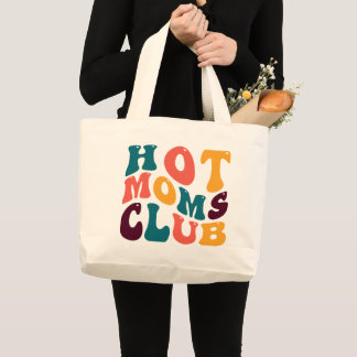 Hot Moms Club Souvenir Retro Style Groovy Grote Tote Bag