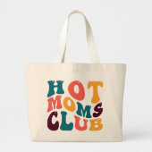 Hot Moms Club Souvenir Retro Style Groovy Grote Tote Bag (Voorkant)