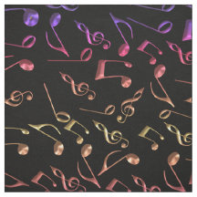 Hot-Muzieknoten op zwart of in kleur