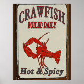 Hot N Spicy Boiled Crawfish Sign Poster (Voorkant)