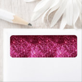 HOT NEON PINK SPARKLE GLITTER ACHTERGROND FUN ETIKET (Insitu)