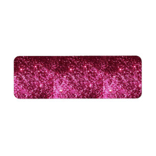 HOT NEON PINK SPARKLE GLITTER ACHTERGROND FUN ETIKET