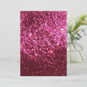 HOT NEON PINK SPARKLE GLITTER ACHTERGROND FUN KAART (Staand voorkant)