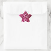 HOT NEON PINK SPARKLE GLITTER ACHTERGROND FUN STER STICKER (Tas)