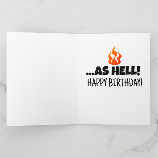 HOT NOG STEEDS ALS HELL FUNNY BIRTHDAY OVERGEZET K KAART (Binnen)