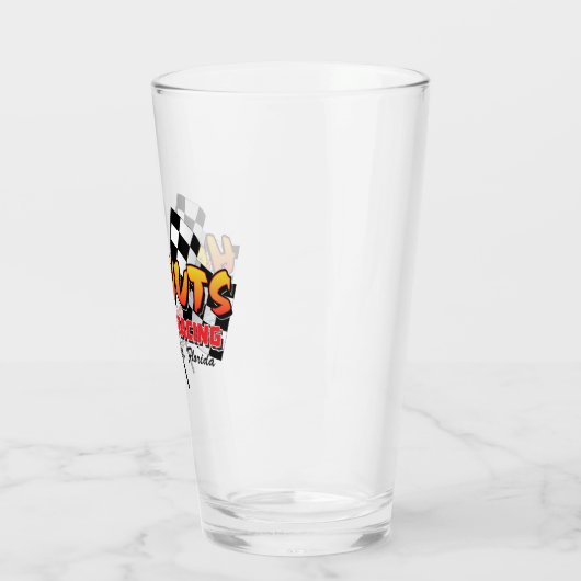 'Hot Nuts Diecast Racing'-plusteken Glas (Links)