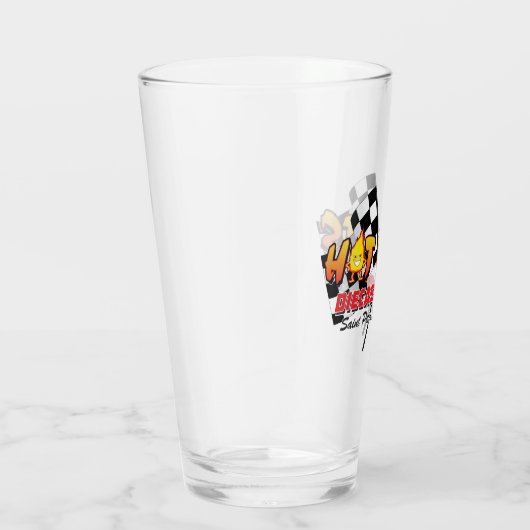 'Hot Nuts Diecast Racing'-plusteken Glas (Rechts)