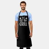 Hot-off van de raster BBQ - groot zwart platform Schort (Gedragen)